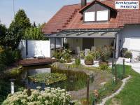 Terrassenüberdachung am Teich
