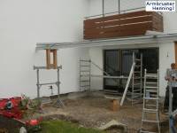 Montagebeginn Überdachung Montagebeginn Überdachung